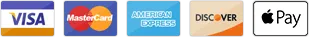 Accepted payment options: Visa, MasterCard, Discover