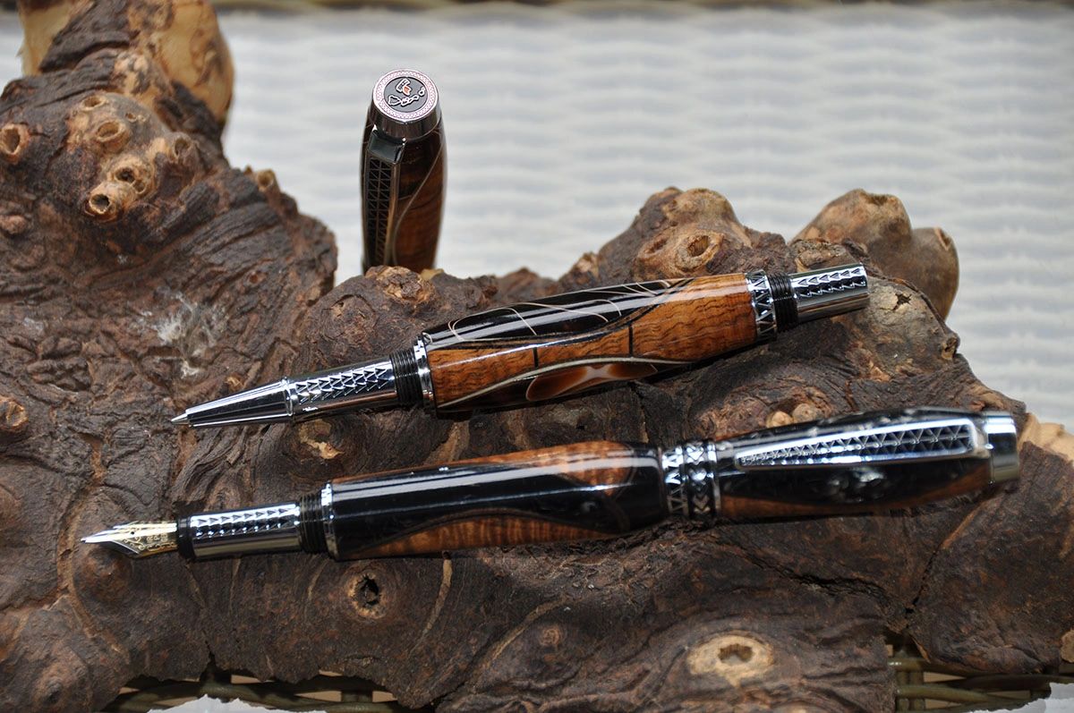 Elegant pens with intricate designs