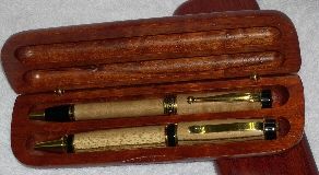 Elegant wood pens with gold accents