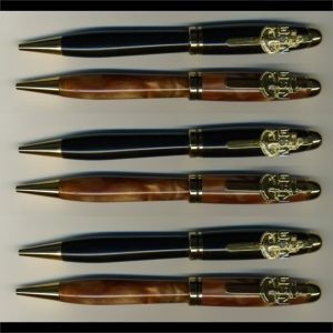Black and brown luxury pens