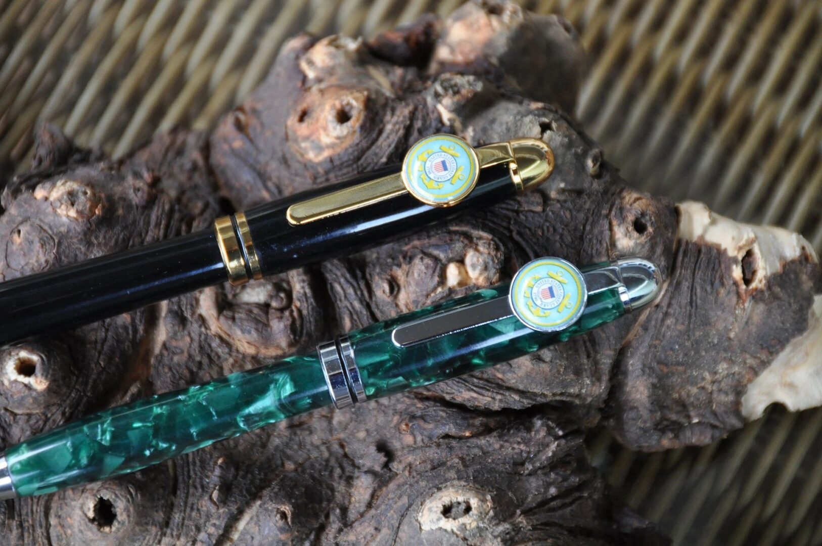 Elegant pens with decorative clips