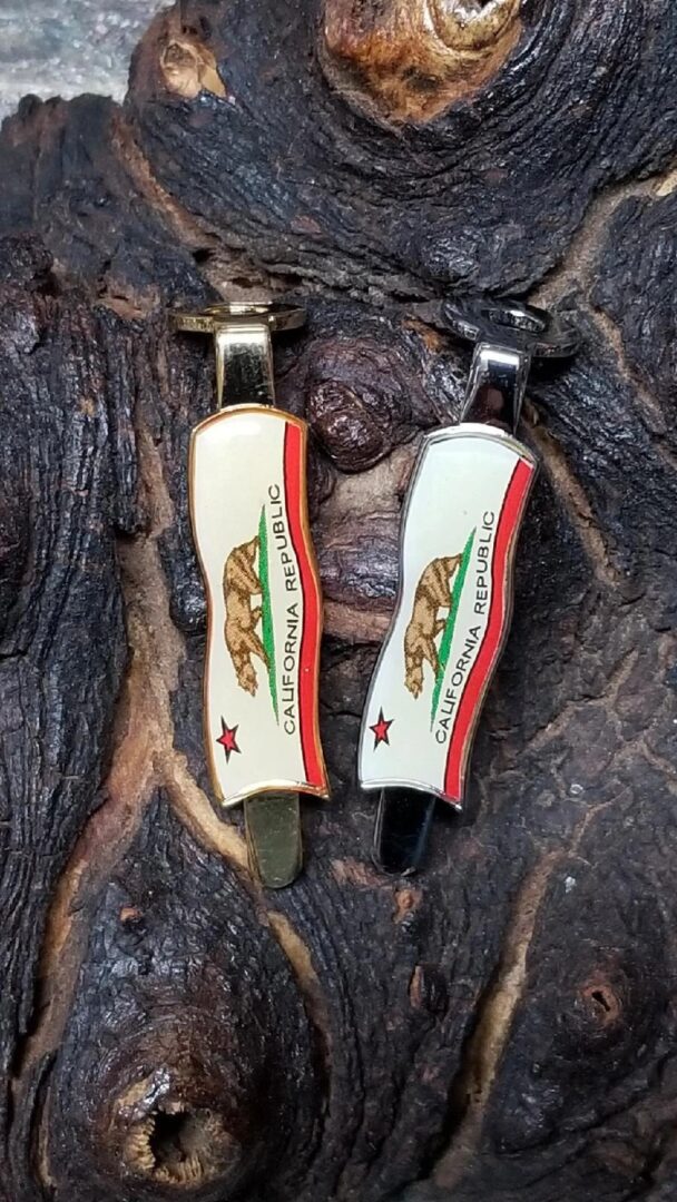 Decorative openers featuring California flag elements